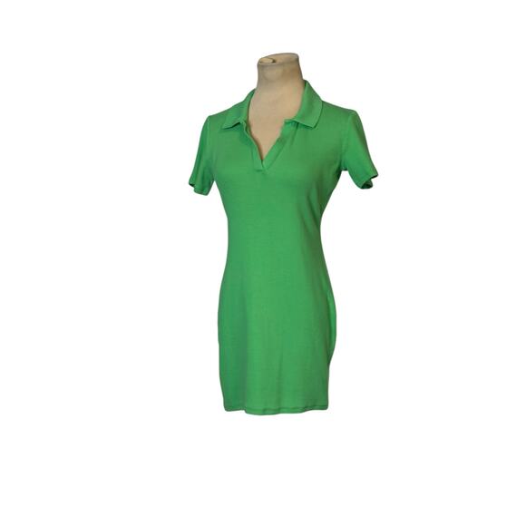 Zara lime green short sleeve mini dress size Large - Picture 10 of 11